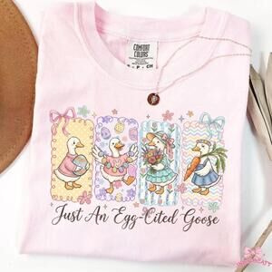 Funny Silly Goose Easter Shirt A? Sa? Just A Happy Easter Goose Tee
